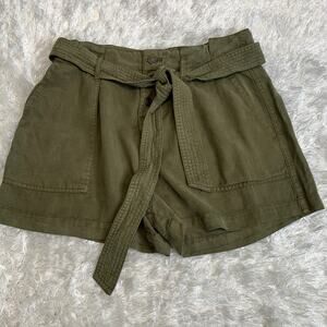 NWT Pam & Gela Army Green Paper Bag Shorts Sz Medium